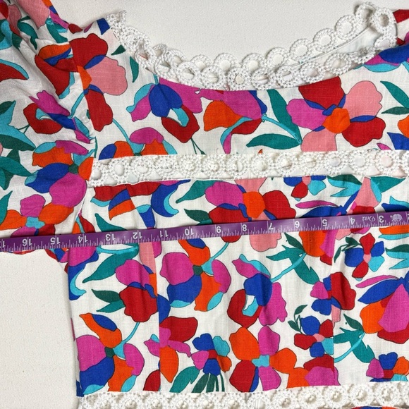 Olivaceous Multicolor Lace Trim Dress - Picture 9 of 10